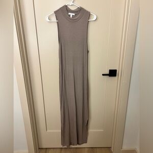 Beyond Yoga Sleeveless Beige Maxi Dress